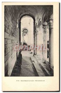 Old Postcard Saint Benoit sur Loire Nef interale south