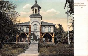 Columbia Pennsylvania High School Street View Antique Postcard K52087