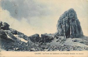 Italy Cadore la torre dei Sabbioni Forcella Grande Foto Bianchi cartolina 1915