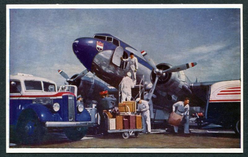 US United Airlines Mainliner c1940s, pristine PPC