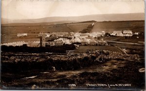 Real Photo Postcard Overview of Princetown from N. Hessary England