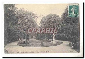 Chalons sur Marne Old Postcard The Garden of Jard