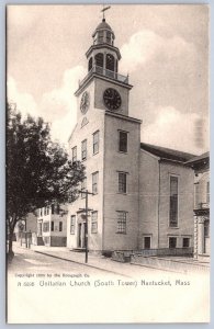 K28/ Nantucket Massachusetts Postcard c1910 Uniterian Church Rotograph 80