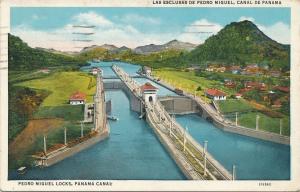 Pedro Miguel Locks on the Panama Canal - pm 1935 - WB