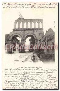 Old Postcard Autun Porte d'Arroux