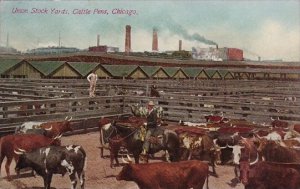 Union Stock Yards Cattle Pens Chicago Illinois