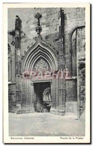 Old Postcard Barcelona Catedral Puerta de Piedad