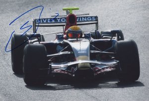 Sebastien Buemi GIANT 10x8 Formula 1 Motor Racing Hand Signed Photo
