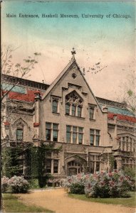 Postcard IL Main Entrance Haskell Museum University of Chicago 1908 F24