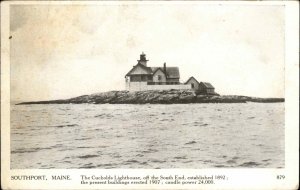 Southport Maine ME Cuckolds Lighthouse c1910 Vintage Postcard