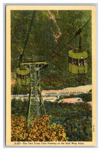 Cannon Mountain Aerial Tramway Franconia Notch New Hampshire Linen Postcard Y8