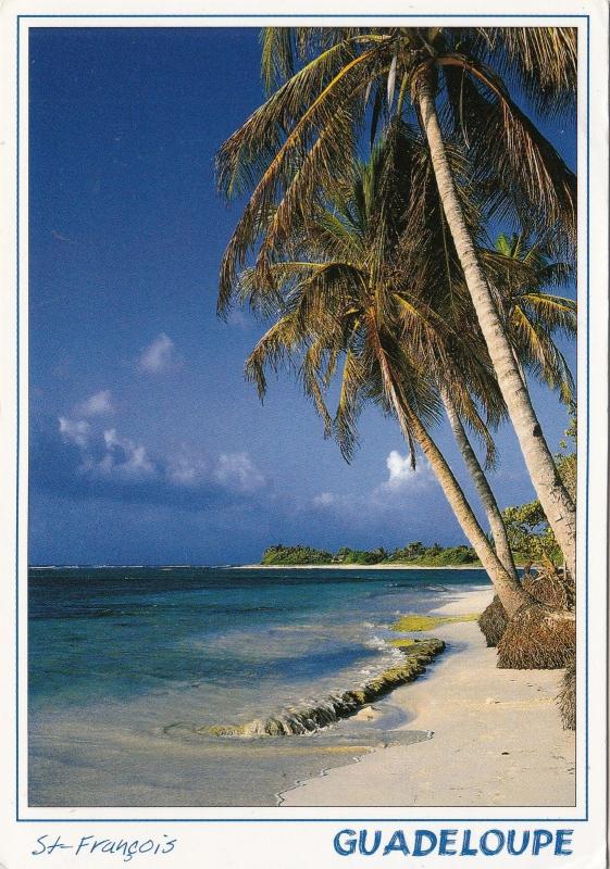 BF17640 saint francoais plage des raisins guadeloupe france front/back image