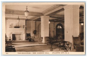 1925 The Exchange New Haddon Hall Interior Atlantic City New Jersey NJ Postcard