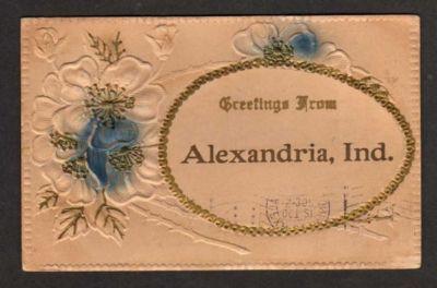 IN Greetings from ALEXANDRIA INDIANA Postcard PC