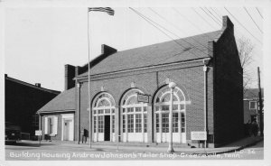 J81/ Greenville Tennessee Postcard RPPC c1940s Andrew Johnson Tailor 252