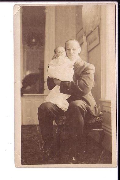 Real Photo, Man Holding Baby