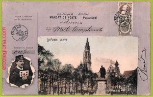 af4473 - BELGIUM Belgique - Carte Postal Ancienne VINTAGE POSTCARD -Anvers-1906-