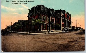 Vtg Galveston Texas TX Court House & Court of Appeals 1910s View Old Postcard