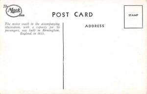 Birmingham England Dr Church Steam Coach Bus Antique Postcard J59820 