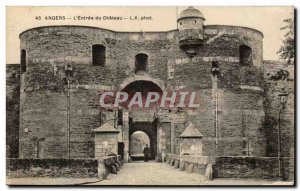 Angers Old Postcard L & # 39entree the castle