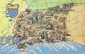 B101357 hants surrey map cartes geographiques  uk 14x9cm