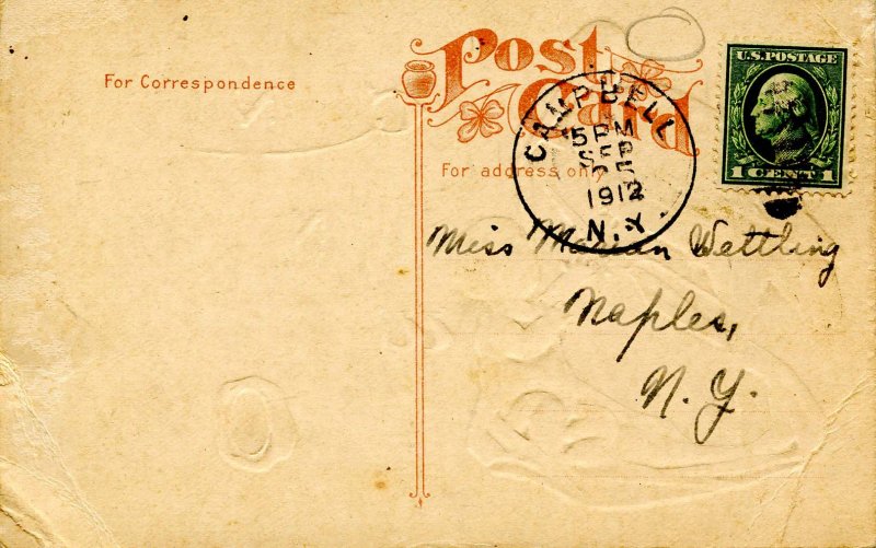 Greeting -  Birth Announcement       (soiled, crease)