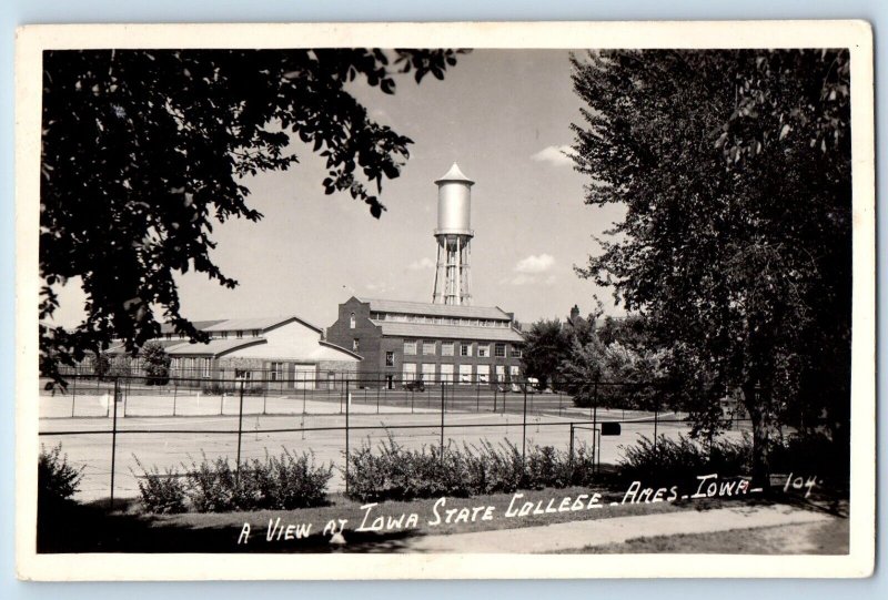 Ames Iowa IA Postcard RPPC Photo View At Iowa State College c1940's Vintage