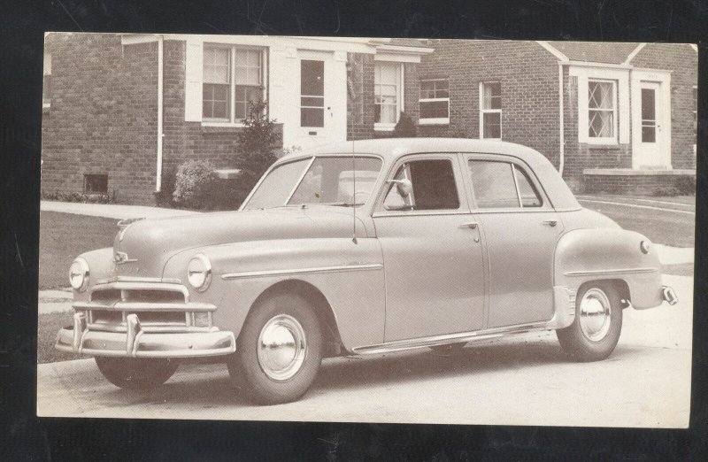 1950 PLYMOUTH SPECIAL DELUXE VINTAGE CAR DEALER ADVERTISING POSTCARD MOPAR