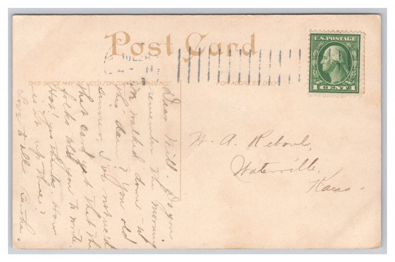 Williamson Dam Clay Center Kansas Postcard