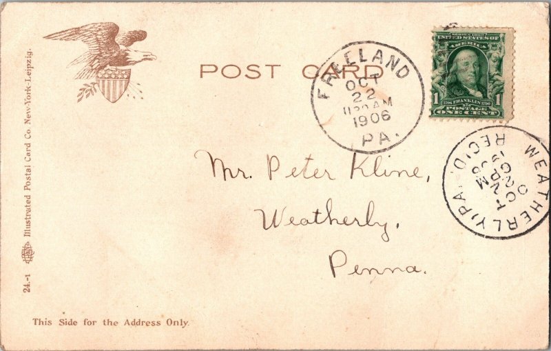 Wilkes-Barre PA-Pennsylvania Historia Wyoming Monument Vintage Postcard KJ9