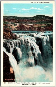On The Old Oregon Trail Shoshone Falls Twin Falls Idaho ID Postcard