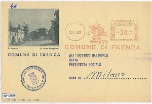 VINTAGE POSTCARD: MUNICIPAL ENVELOPE - RAVENNA: FAENZA-