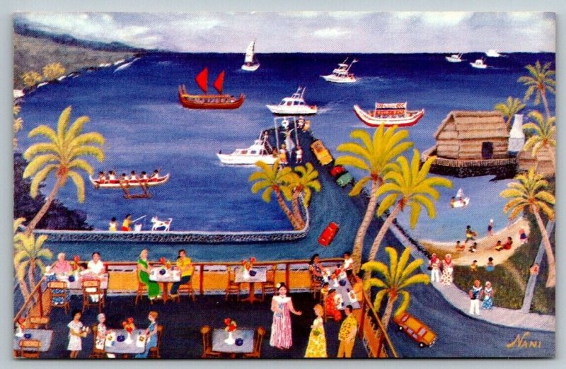 Kona Galley Restaurant  Kailua-Kona  Hawaii  Postcard