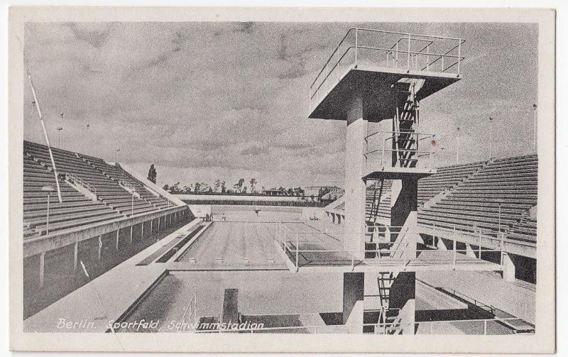 Germany; Berlin Sportsfeld PPC Unposted Olympic Swimming Pool, Pre WW2