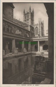 Somerset Postcard - Roman Baths and Abbey, Bath RS24919