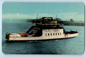 Sault Ste Marie Ontario Canada Postcard The Ferry James W Curran c1950's