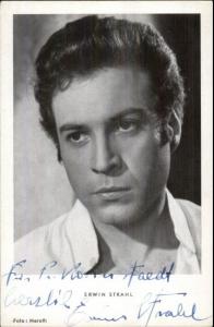 Actor Erwin Strahl AUTOGRAPH Postcard