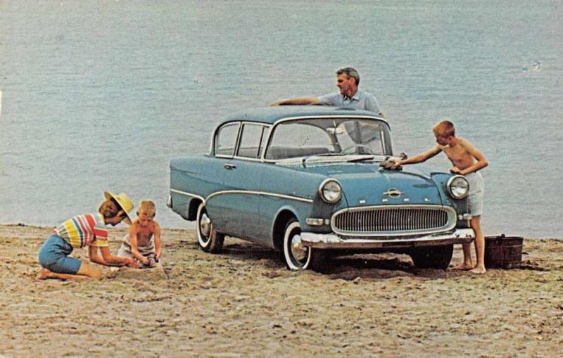 Roanoke Virginia Blue Ridge Motors Opel Rekord Sedan Vintage Postcard JA4741721