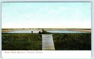 EMPORIA, Kansas KS ~ WATER WORKS RESERVOIRS  Lyon County ca 1910s Postcard