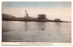 1920 Isles of Shoals Lighthouse, White Island off Portsmouth, NH Postcard