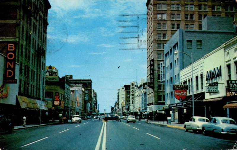 Oklahoma Oklahoma City Main Street Downtown Shopping District 1962