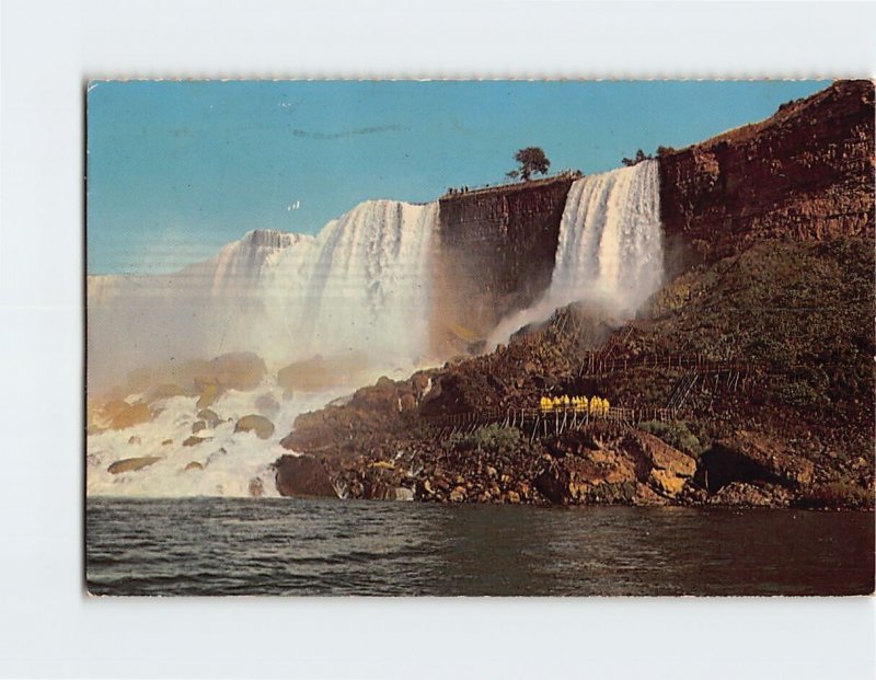 Postcard Bridal Veil Falls Niagara Falls New York USA