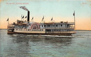 J14/ Ship Postcard c1910 ST Johns River Steamer City of Jacksonville 219