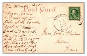 c1914 Postcard Post Office Omaha Neb. Nebraska