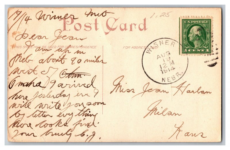 c1914 Postcard Post Office Omaha Neb. Nebraska