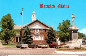 Maine Berwick Sullivan Square Lena Clark Memorial Town Hall and Soldiers Monu...