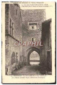 Old Postcard Perouges The door & # 39en up and home Aristide Berges