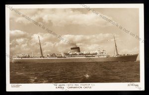 UC051 - Union Castle Liner - Carnarvon Castle - postcard by Hoffmann