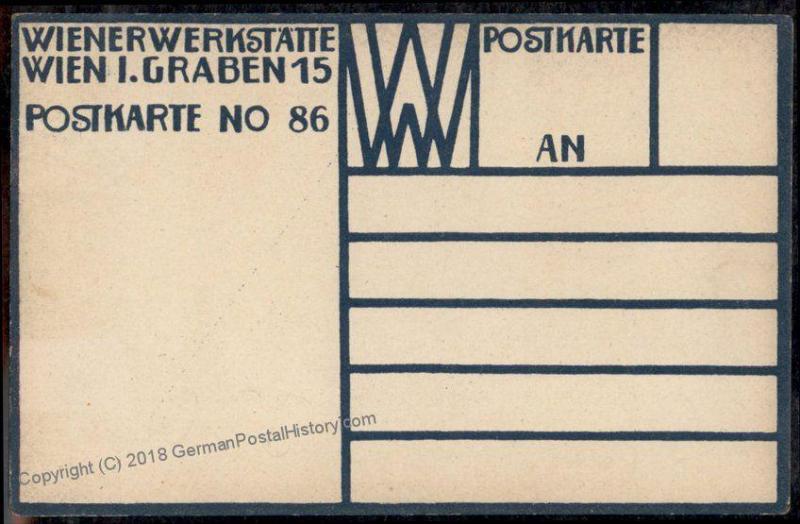 Wiener Werkstaette Nr86 Artist Moritz Jung The Leap of Death Postcard 71192