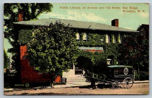 Public Library  Bay Ridge  Brooklyn  New York  Postcard  1913